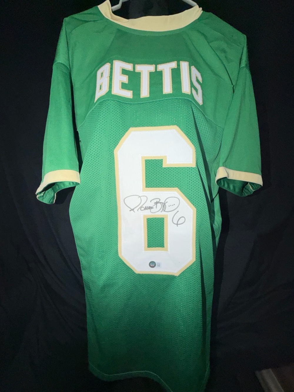 Bettis #6 Green Signed Football Jersey - Unbranded